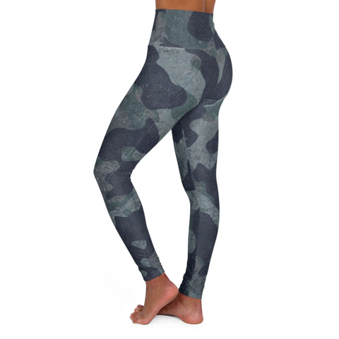 High Waisted Camouflage Yoga Leggings (AOP)