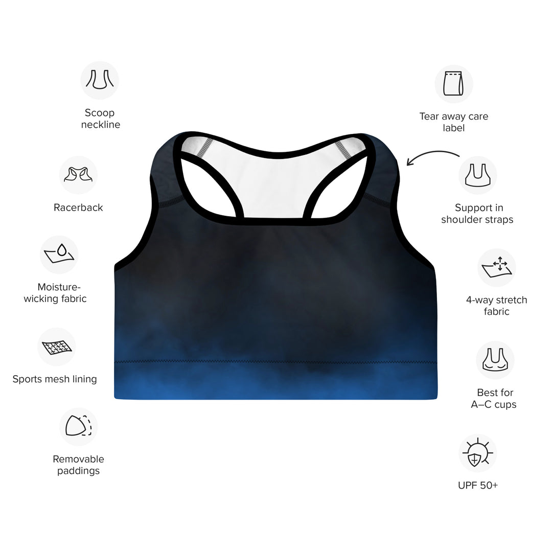 Blue Smoke w/Black Warrior Sports Bra