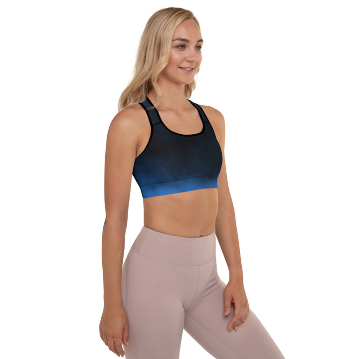 Blue Smoke w/Black Warrior Sports Bra