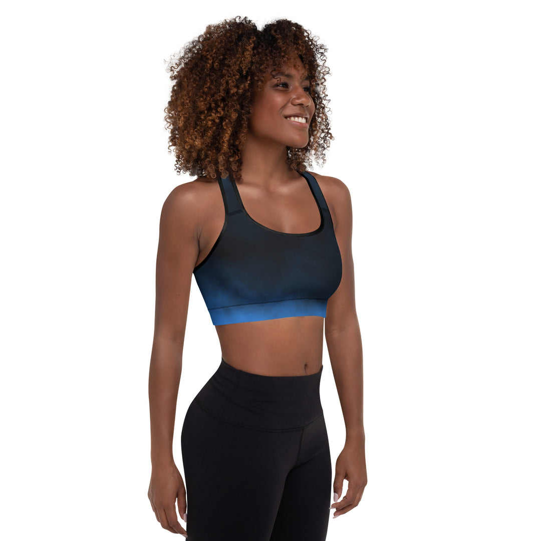 Blue Smoke w/Black Warrior Sports Bra