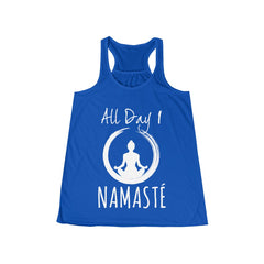 All Day I Namaste Flowy Yoga Racerback Tank